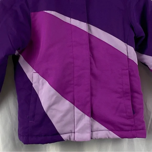 Wonderkids Purple and Pink Color Block Puffer Jacket Size 4T - Picture 2 of 16